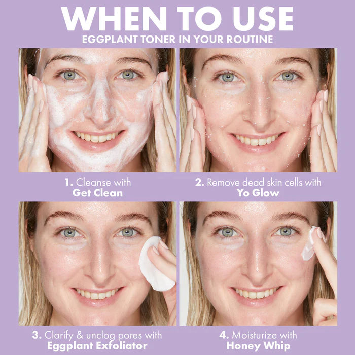 WISHFUL Eggplant Exfoliator: 9.5% AHA, BHA & PHA Pore Clarifying Daily Toner